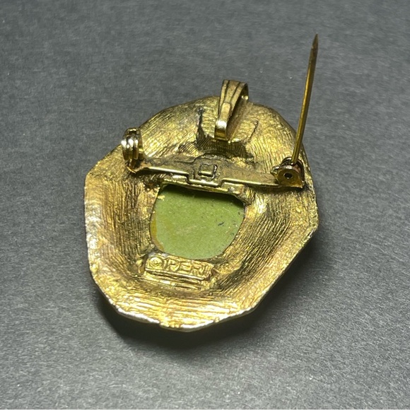 Peri Signed Cameo Pin Brooch Pendant - Picture 4 of 6